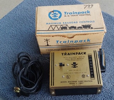 Orig 1969 MRC TRAINPACK Model 100 H.O. Scale TRAIN CONTROL Transformer wOrig BOX