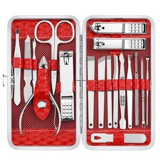 Manicure Set 18 in 1 Nail Clippers, Stainless Steel Professional Grooming Kits