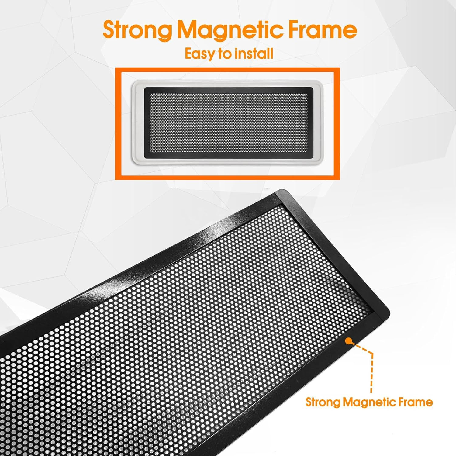 как выглядит Floor Register Vent Cover, 4"x10" Magnetic Air Vent Screen Mesh Covers for Ho... фото