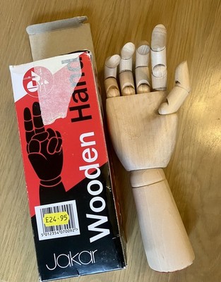 Jakar Holzpuppe rechte Hand 12'' 30 cm Erwachsene lebensgroß Künstler Requisite 