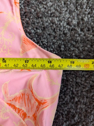 Vtg 60s Mod Pink Seahorse Shell Pattern Shift Dress w/ Crochet Lace M/L Cruise, $89.99 - Photo 13