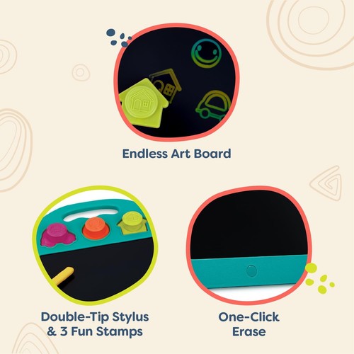 – LCD Drawing Tablet & Pen – One-Click Erase & Double-Tip Stylus – Endless Dr... - Picture 2 of 8