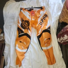Alpha Cycle Gear Motorcycle Racing Pants Mens 40X30 Orange Padded Moto NWT