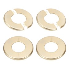 115x51mm Wall Split Flange 4Pcs Round Escutcheon Plate Cover Gold