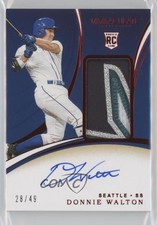 2020 Panini Immaculate Rookie Red 28/49 Donnie Walton #142 Patch Auto 0xz8