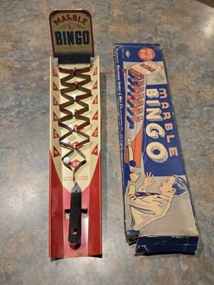 Vintage No. 60 Marble Bingo Tin Toy Game w/ Original Box | eBay