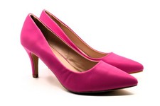 Womens Ladies Low Mid Kitten High Heel Pumps Pointed Toe Court Work Office Shoes