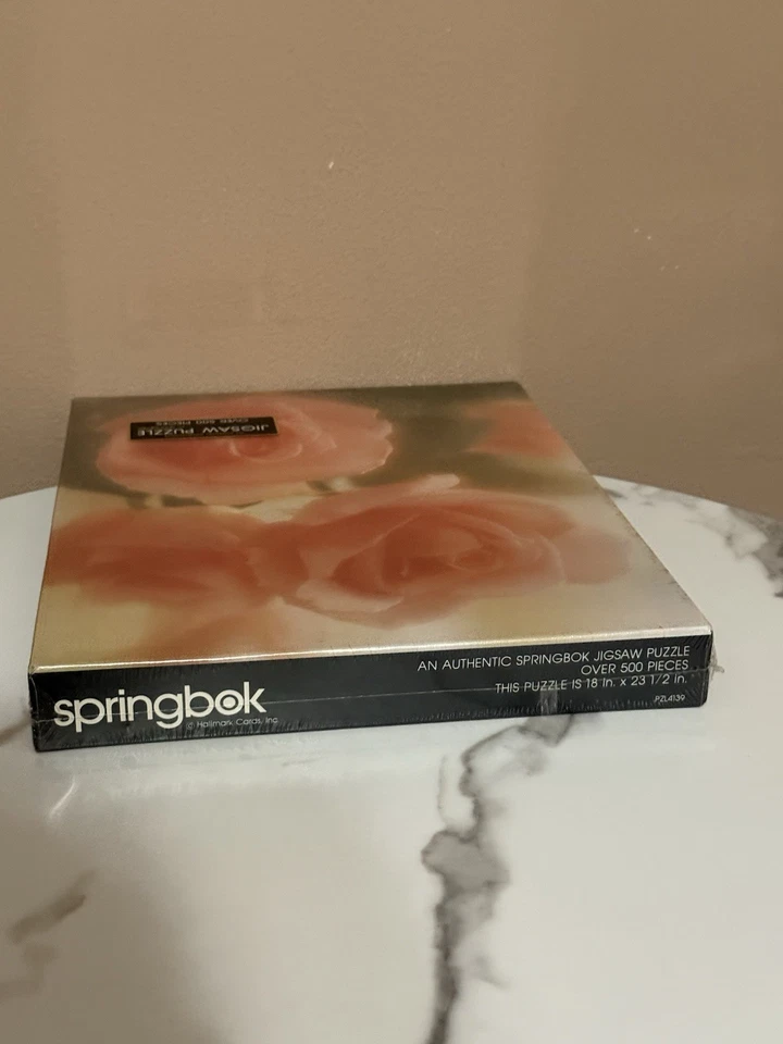 Springbok 500 PC 拼图 "MISTY ROSES" 1982 Hallmark PZL4139 — 第 4/4 张图片
