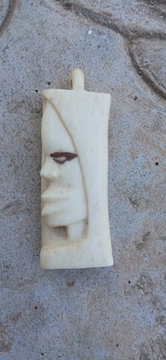 African 1960's Ivory pendant, hand crafted native face