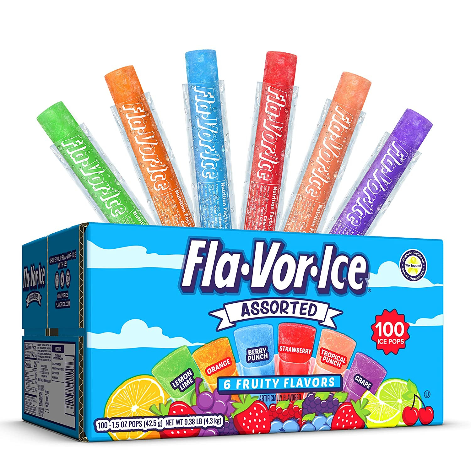 Pack Variado de Paletas de Hielo de 1.5 Oz Sabores Surtidos
