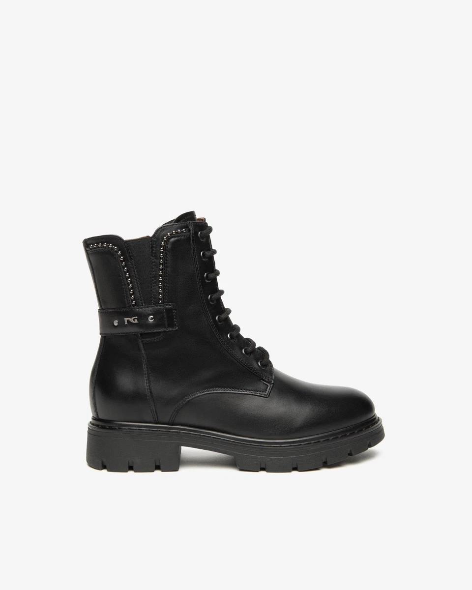 Bottines NeroGiardini En Cuir Souple Teinte Mouette - Taille 35, Ressemelées, Occasion Bon état