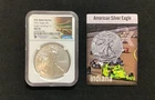 2021 AMERICAN SILVER EAGLE T-2 NGC MS70 7K US STATE SERIES INDIANA