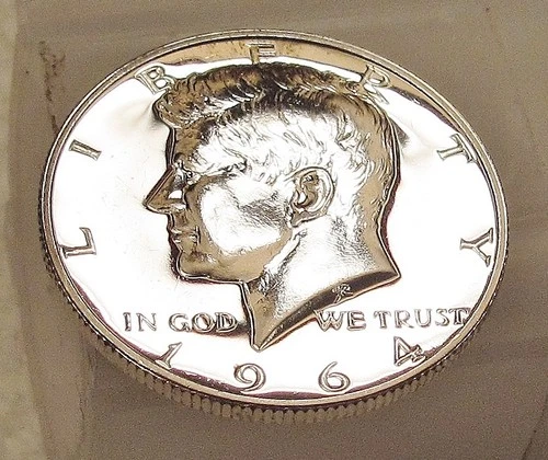 1964 Kennedy  Choice / Gem  Proof 90% Silver  Blazing White Luster #323-22