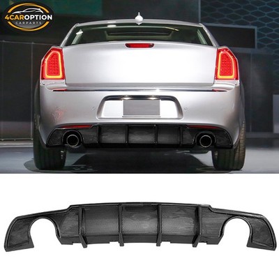 Fit 15-23 Chrysler 300 Rear Bumper Lip Diffuser Valance Carbon Fiber Print PP