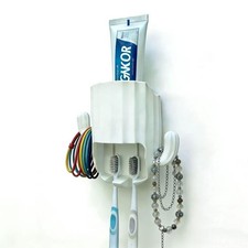 Toothbrush Holders for Bathrooms, Wall Mounted Bathroom Toothbrush Holder, Ba...