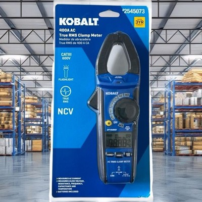 Kobalt Digital Display Clamp Meter Multimeter 400 Amp 600V Volt Sealed!
