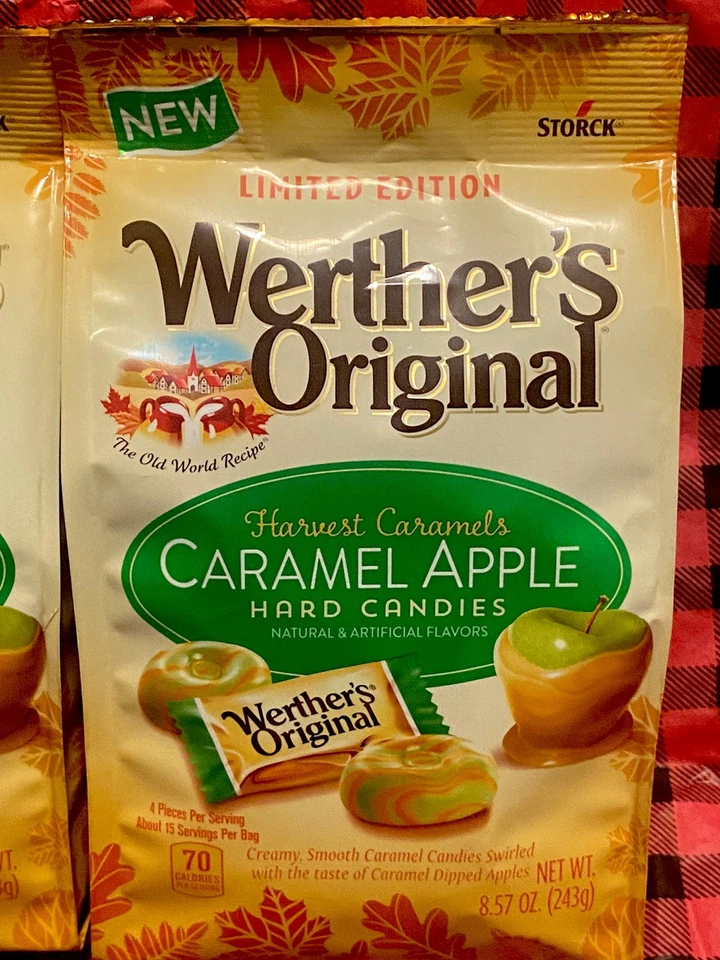 2 bolsas XLarge Werther's caramelo manzana caramelo duro caramelos 8,57 oz, caducidad 5/26 NUEVO Foto 3 de 4