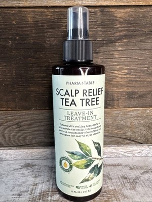 Pharm To Table Scalp Relief Tea Tree Leave In Conditioner 8 Oz Mint Coconut Oil