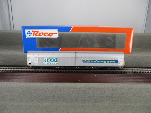 Roco Spur H0 47131 Güterwagen Schiebewandwagen der SNCB Nordwaggon in OVP | Condition: Gebraucht