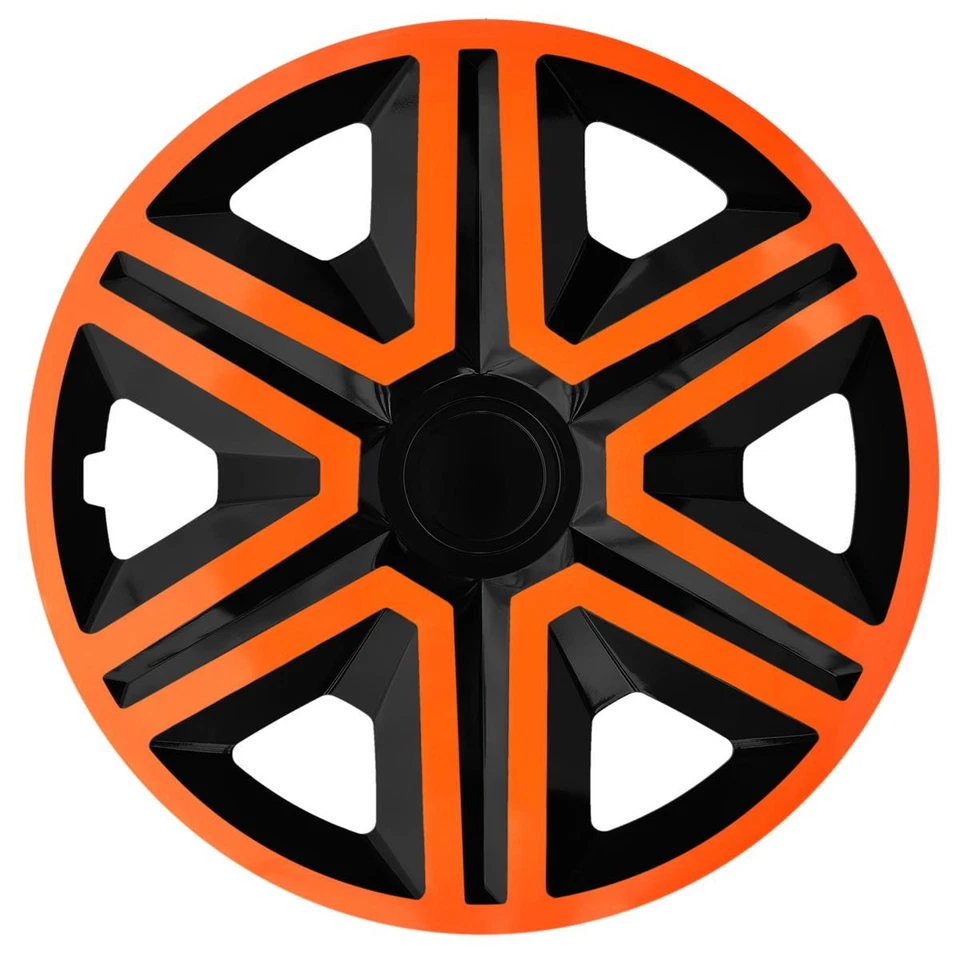 Radkappe Radzierblenden Auto 4× NRM ACTION orange/schwarz 15" - Bild 1 von 1