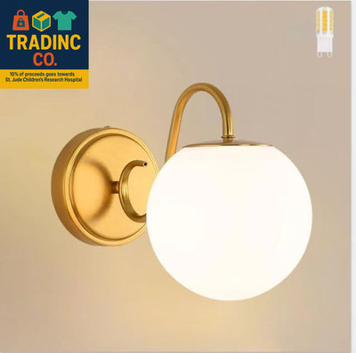 Vintage Bathroom Vanity Light Fixtures over Mirror, Brushed Gold Vanity Lights f