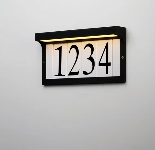 Maxim Address 12.5" Signage/Mailboxes - Black 1-Light - Picture 2 of 4