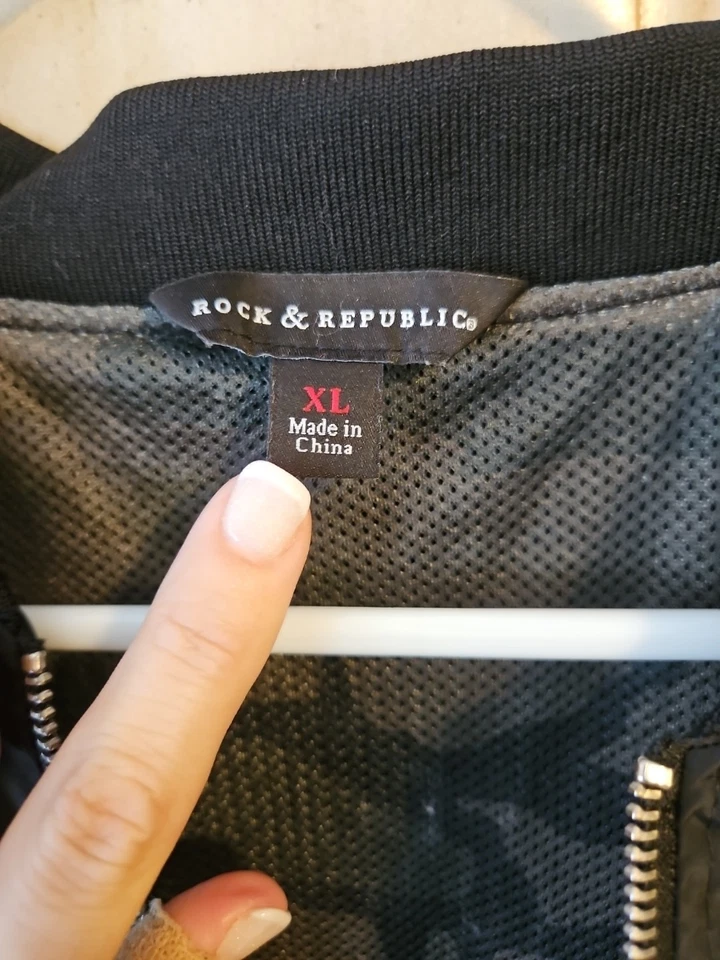 Женская укороченная куртка-бомбер Rock & Republic на шнуровке размер XL - Изображение 2 из 4