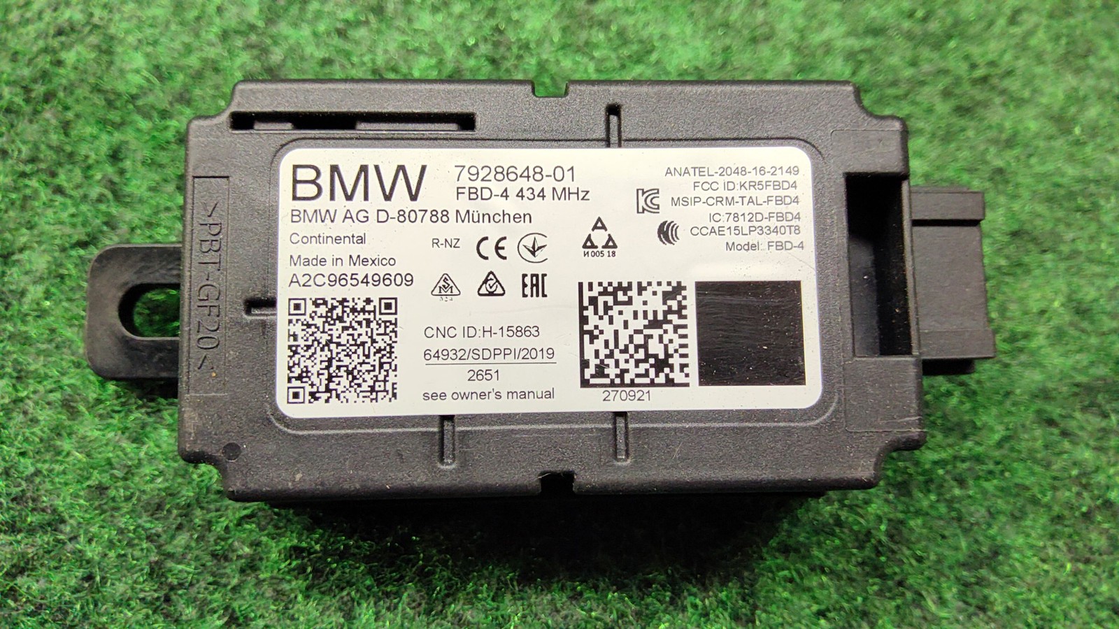 2017-2022 Bmw 530i Radio Remote Control Receirver Oem 61357928461