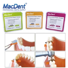 50pcs Dental Fender Interproximal Wedges Matrix Blade Guard with Metal L/M/S