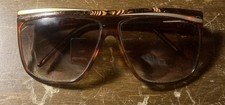 Laura Biagiotti Vintage 1980 Tortoiseshell Snake Browline Sunglasses Italy Rare