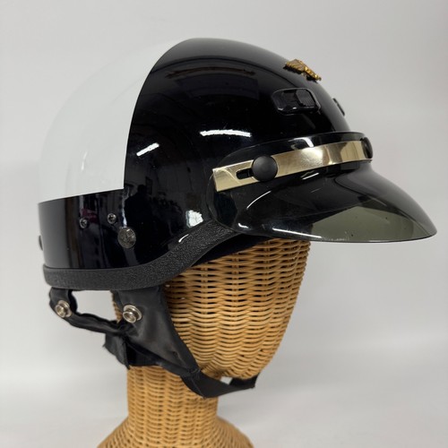 Helemtec Motorcycle Highway Patrol Police Helmet w/ Kuryakyn Condor Emblem 7 1/8