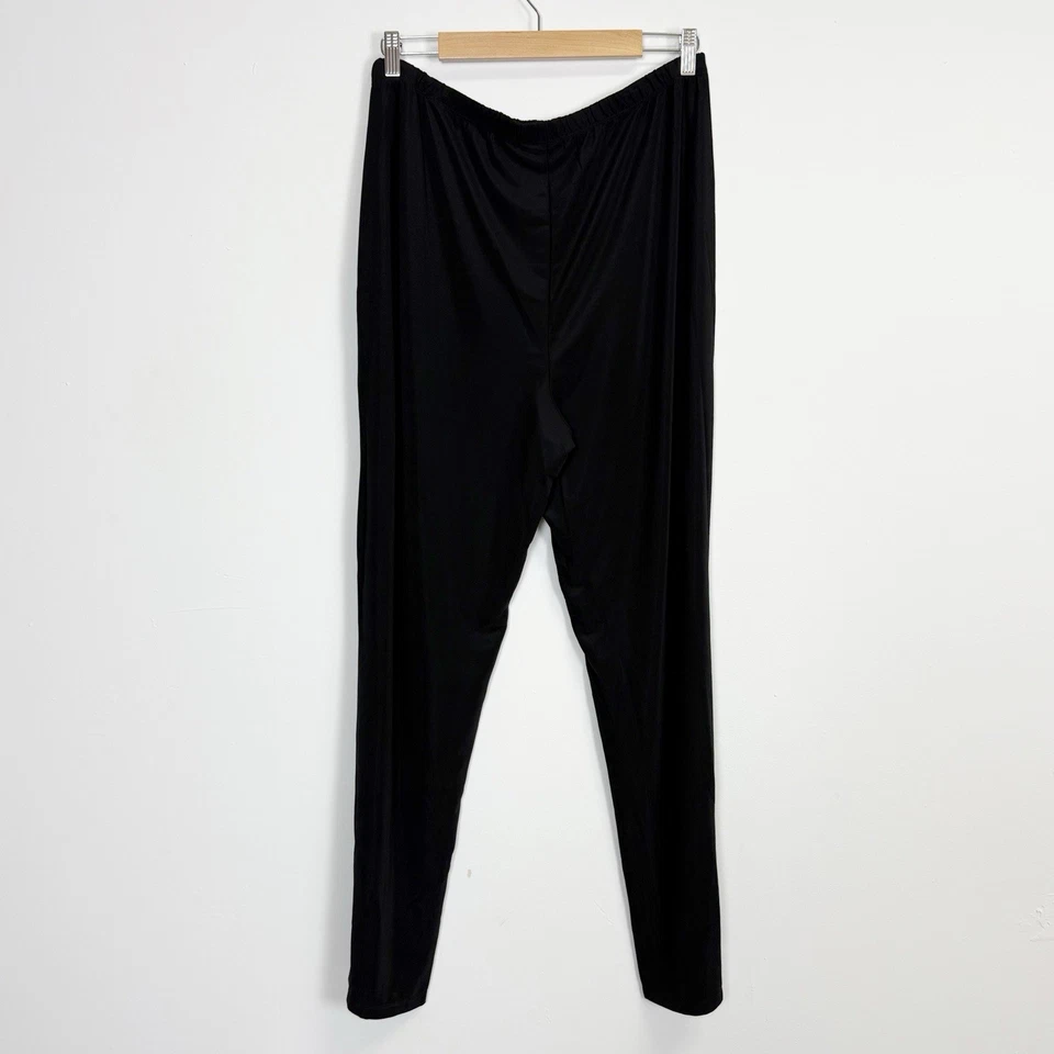 Pantalones Susan Graver para mujer LT grandes altos grises tejidos líquidos elásticos nuevos sin etiquetas Foto 2 de 4