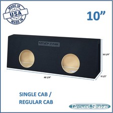 Single Cab / Regular Cab 10" X-Large Sealed Sub Box Subwoofer Enclosure