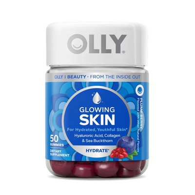 OLLY Glowing Skin Collagen Chewable Gummies - Berry - 50 ct | Exp: 10/2026+