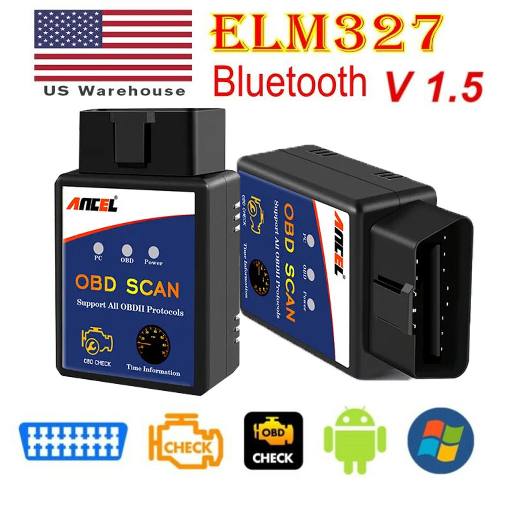 ELM327 OBD2 Code Reader Bluetooth Auto Diagnostic Tool OBDII Scanner Automotive-image
