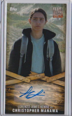 Lorenzo James Henrie as Christopher Manawa Topps Fear The Walking Dead Auto
