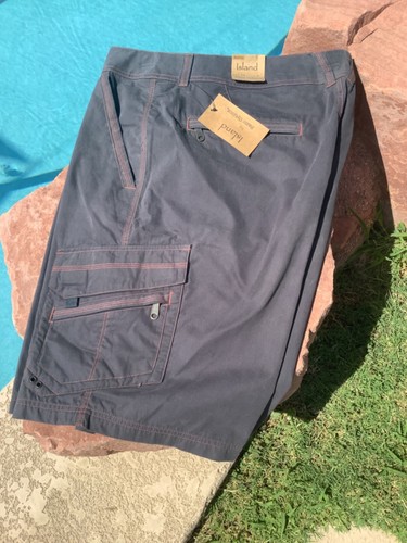 ISLAND by BASIC OPTIONS Men’s Gray Dude Shorts Size 42 - Picture 4 of 4