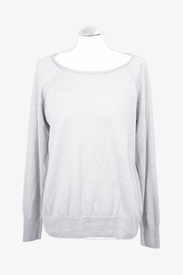 Cynthia Rowley Damen Pullover Gr. 42 (XL) Grau Wolle Pullover Langarm Sweatshirt
