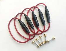 5pcs. High Performance Bakelite 10 Gauge AGU Type Fuse Holder with AGU Fuses