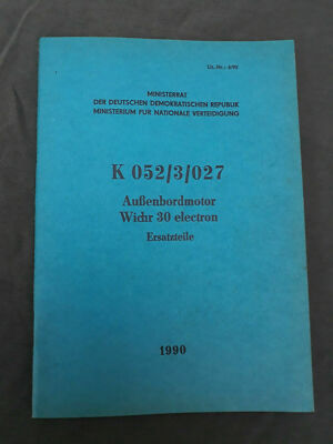 NVA REGULATION K 052/3/027 OUTBOARD MOTOR WICHR 30 ELECTRON E-PARTS CATALOG