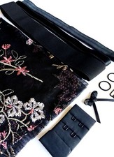 DIY Jordy Bralette Kit. Inc Fabric and Notions. Black embroidered Tulle 