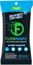 Funkaway Extreme Odor Eliminating Closet Sachet, Odor Absorbing Packet Ideal for