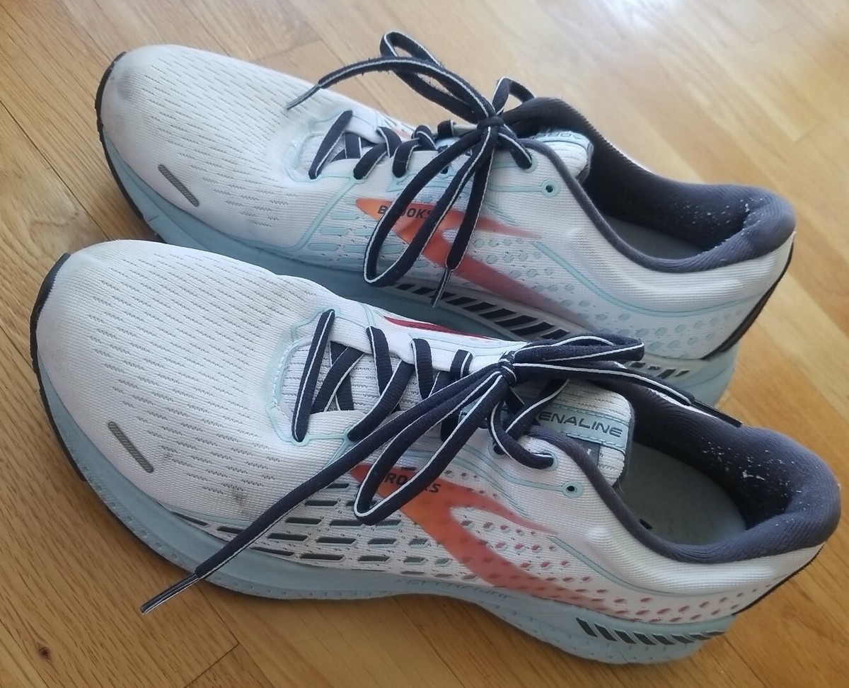 Brooks Adrenaline GTS 21 White/Grey/Black, size 12 (M) Brooks Adrenaline GTS 21 White - Grey - Black – Fit2Run main image 4