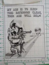 Tri Chem Picture Craft Liquid Embroidery 7215 Cowboy Aim Bathroom Clean Funny