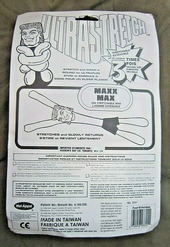 VINTAGE 1994 MEL APPEL ULTRASTRETCH MAXX MAX STRETCHABLE MAN FIGURE AGE 5 MIB - Picture 6 of 9