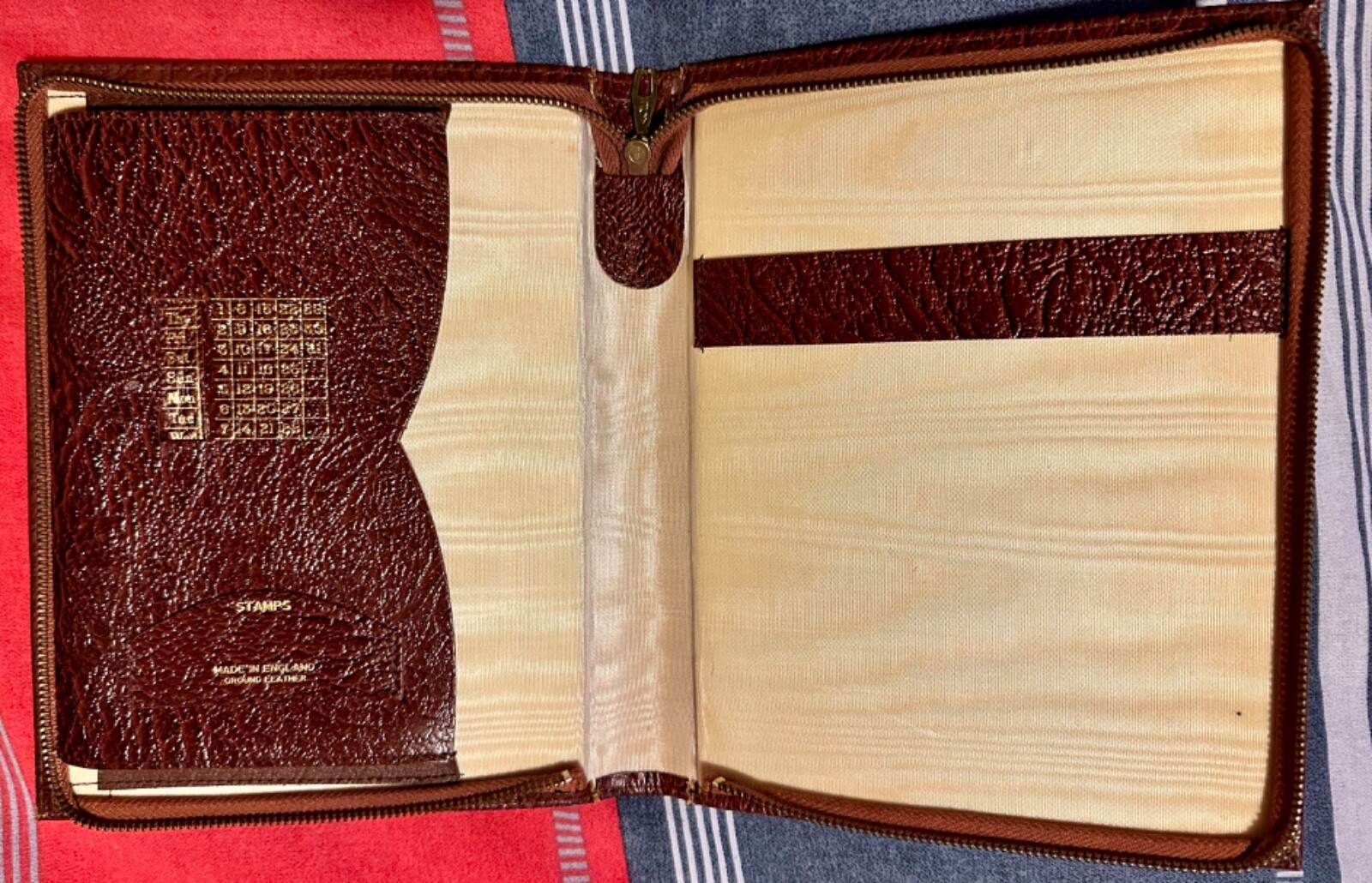 VINTAGE RETRO 1970s BROWN LEATHER TRAVEL WRITING CASE FOLDER eBay