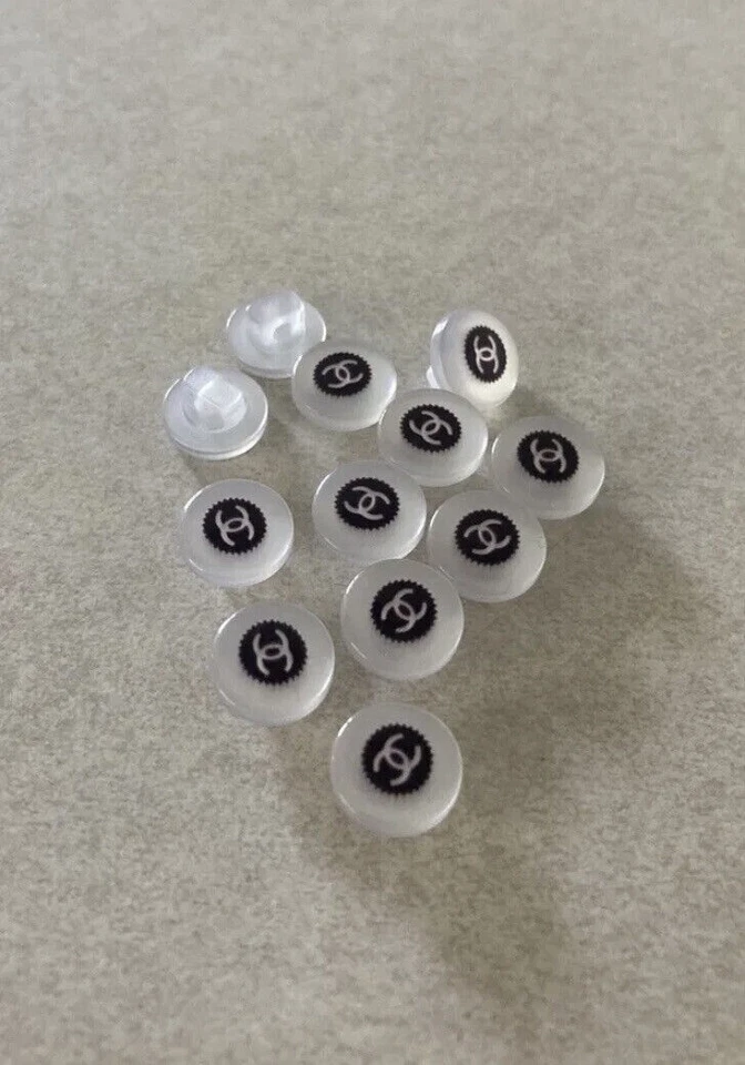 Chanel Vintage 9mm Pearl White Shank Buttons 12pc Set 3/8” - Image 2 of 4
