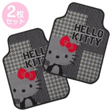 Hello Kitty Car Mat Front 2 Piece Set Glen Check 45 2 60cm Set Of 2 Sanrio Hello Kitty Car Mat Front 2 Piece Set Glen Check 45 2 60cm Set Of 2 Sanrio