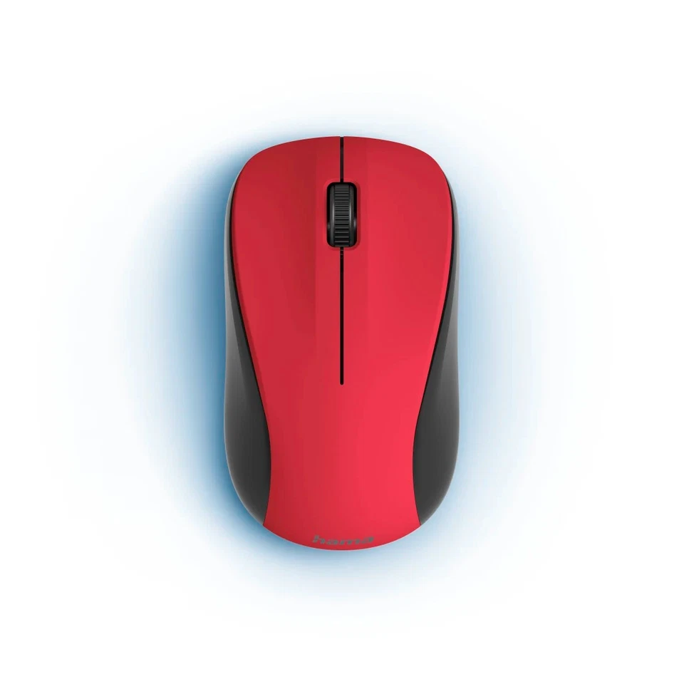 Hama MW300 V2 3 Button Wireless Optical Mouse/1200DPI/Silent/PC/Red - Image 2 of 3