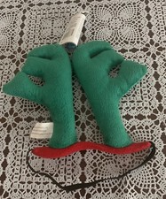 Christmas Holiday Green Reindeer Ears Hat Headband For Dogs or Cats Brand New